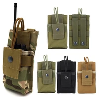 1000d tactical molle radio pouch holder nylon walkie talkie holster bag military interphone holster magazine bag waist pack