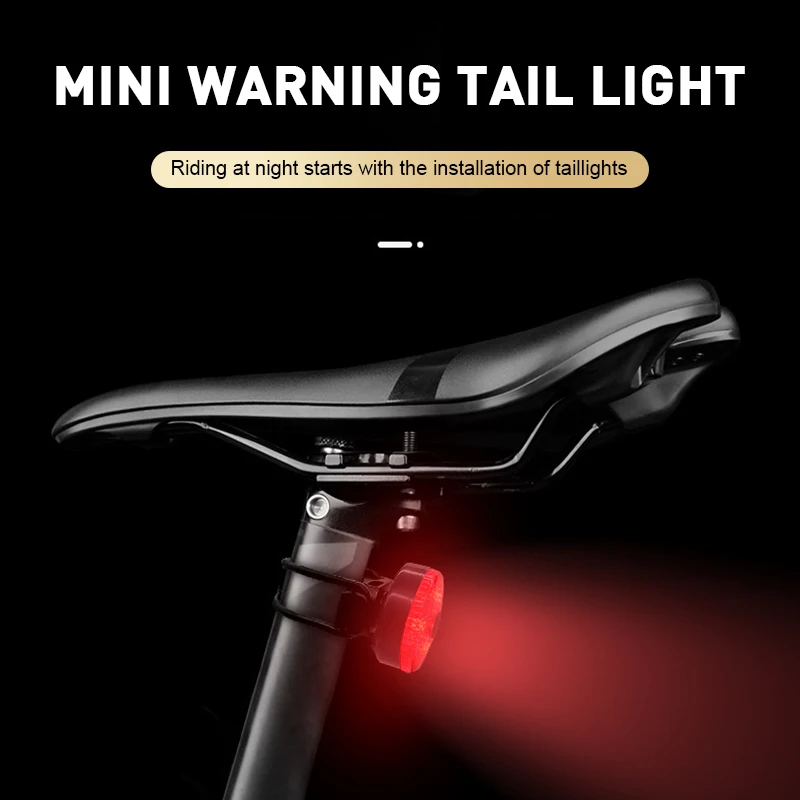 

Mini LED USB Rechargeable Bike Tail Light Bicycle Safety Cycling Waterproof Warning Rear Smart Bicycle Tail Rear Light
