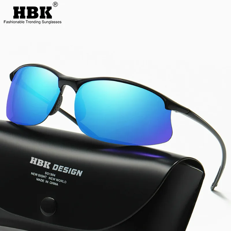 HBK TR90, спортивные солнцезащитные очки, поляризационные, мужские,, трендовые, прямоугольное покрытие, мужские солнцезащитные очки, светильник для вождения, защита от уф400 лучей