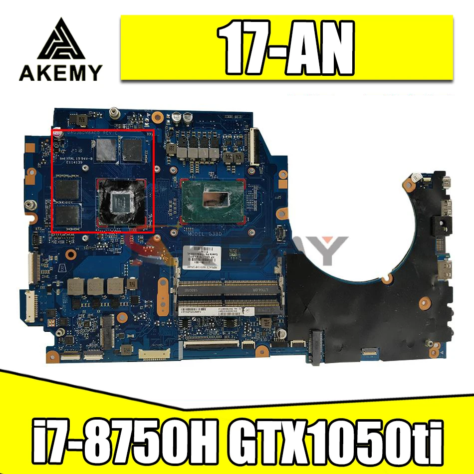 

For HP 17-AN 17T-AN100 17-UM Laptop Motherboard L11142-601 SR3YY i7-8750H GTX1050ti DAG3BDMBAC0 100% working