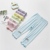 summer kids girl leggings candy color girls pants modal cotton knee length trousers baby girl clothes