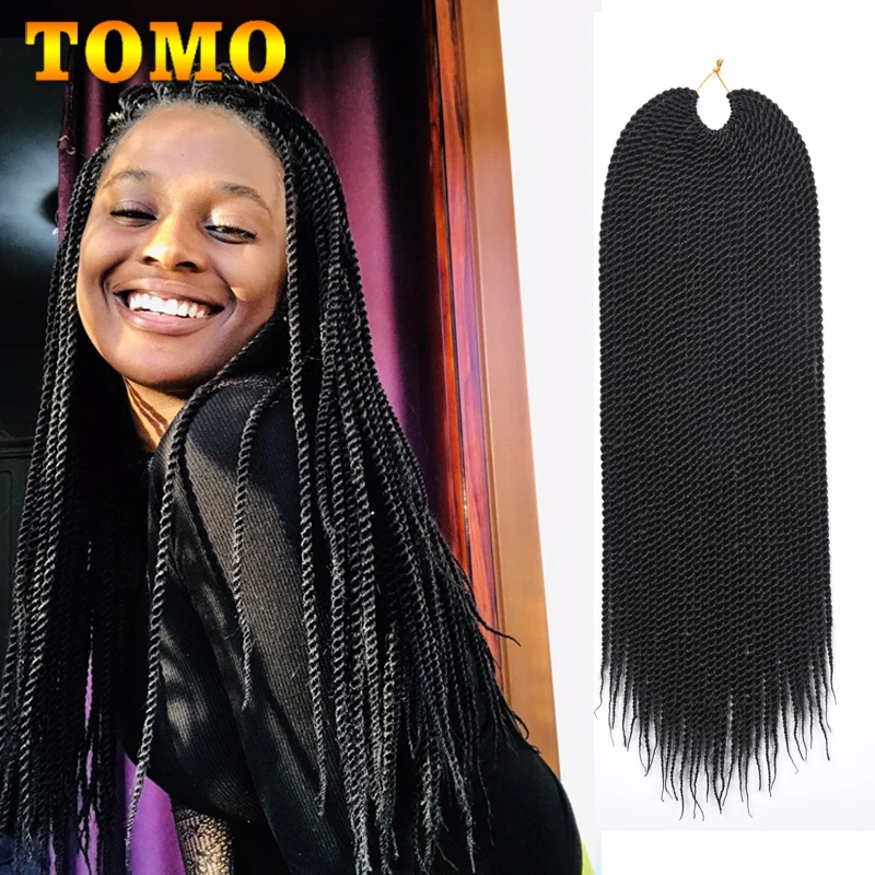 

TOMO Senegalese Twist Crochet Braids Hair 14 18 22 Inch 30 Roots Ombre Color Synthetic Braiding Hair Extensions For Black Women