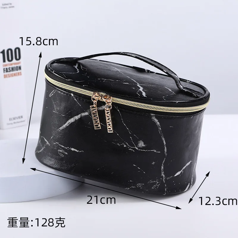 

FUDEAM PU Marble Pattern Women Cosmetic Bag Multifunction Travel Toiletry Storage Organize Handbag Waterproof Female Makeup Case
