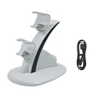 Белый зарядная станция с двумя USB для PS 4 двойная Быстрая зарядка игровой контроллер для PS4 двойной геймпад зарядная станция Подставка Прямая поставка