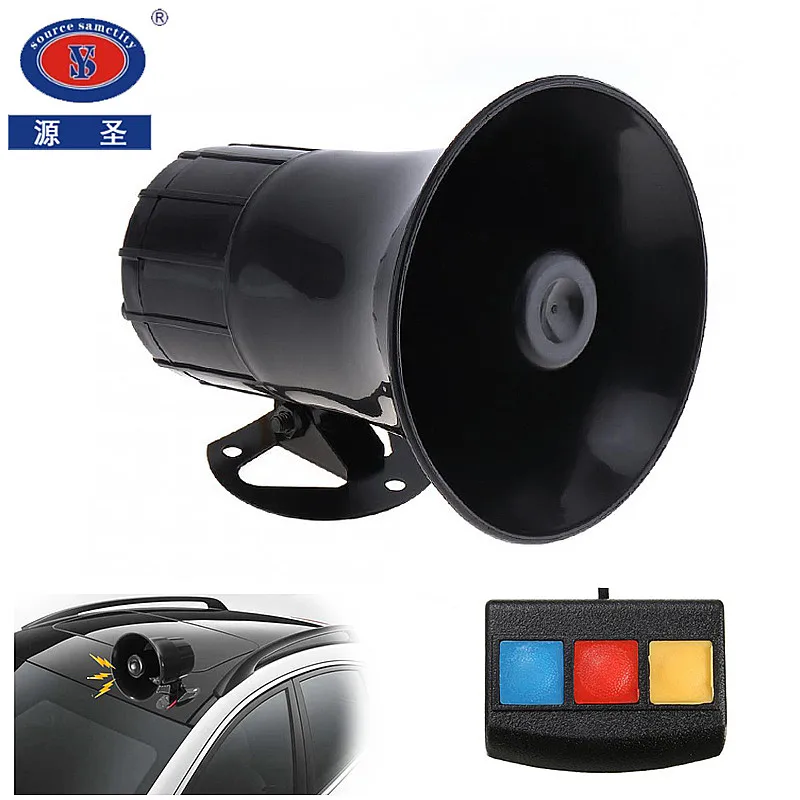 

Yuansheng 12V Allarme Auto Moto 3 Tone Siren Loud Car Horn Loudspeaker Sirene Policia Moto Ambulance Car Alarm Sound Speakers