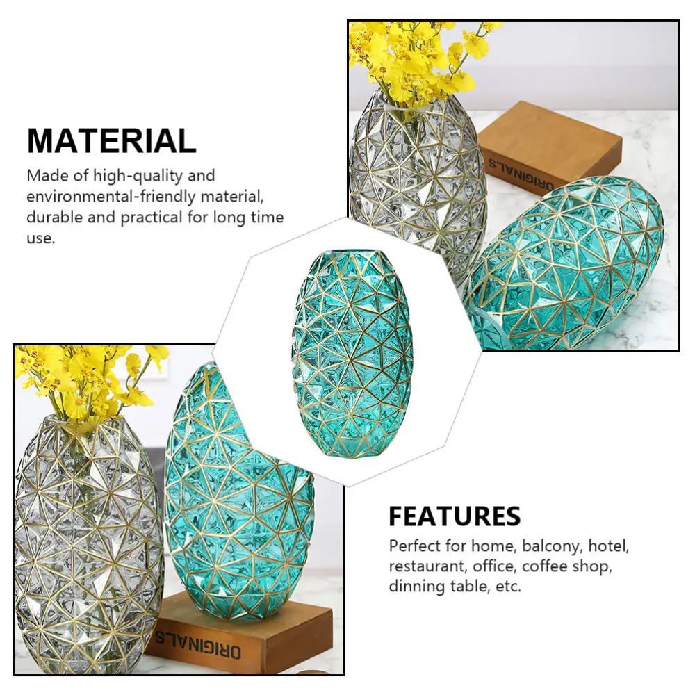 

1pc Unique Glass Flower Vase Durable Flower Vase Practical Glass Flower Bottle