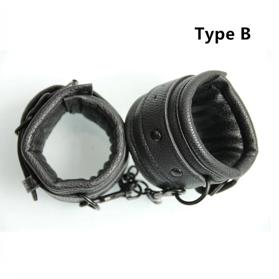 Ретро стиль для взрослых секс сдержанность Fuax кожаные наручники сексуальные