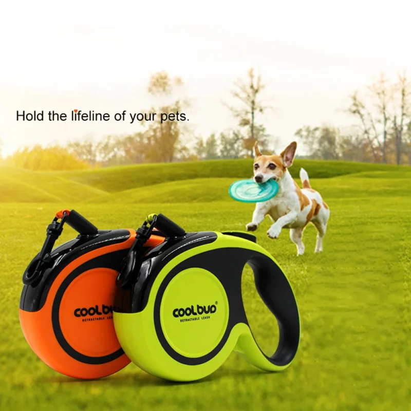 

2021Tangle-Free, Heavy Duty Retractable Dog Leash with Anti-Slip Handle; 16 ft Strong Nylon Tape/Ribbon