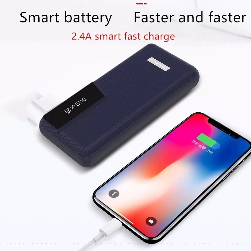 Портативный внешний аккумулятор 30000 мАч большой объем двойной USB для Xiaomi Samsung IPhone