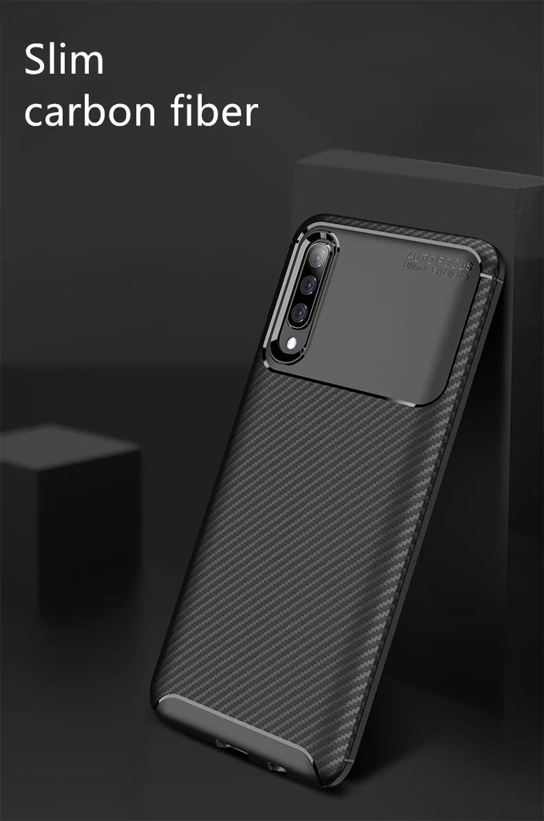 Business Carbon Fiber phone case For Samsung Galaxy Note9 S9 S10 Plus Lite A6 J3 J7 2018 Solid color Diamond Grid Matte |