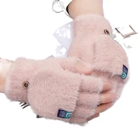 kawaii cute office worker winter gloves women warm plush skin friendly smooth silky convenient comfortable writing for students