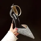 Туфли женские универсальные на высоком каблуке-шпильке, с острым носком