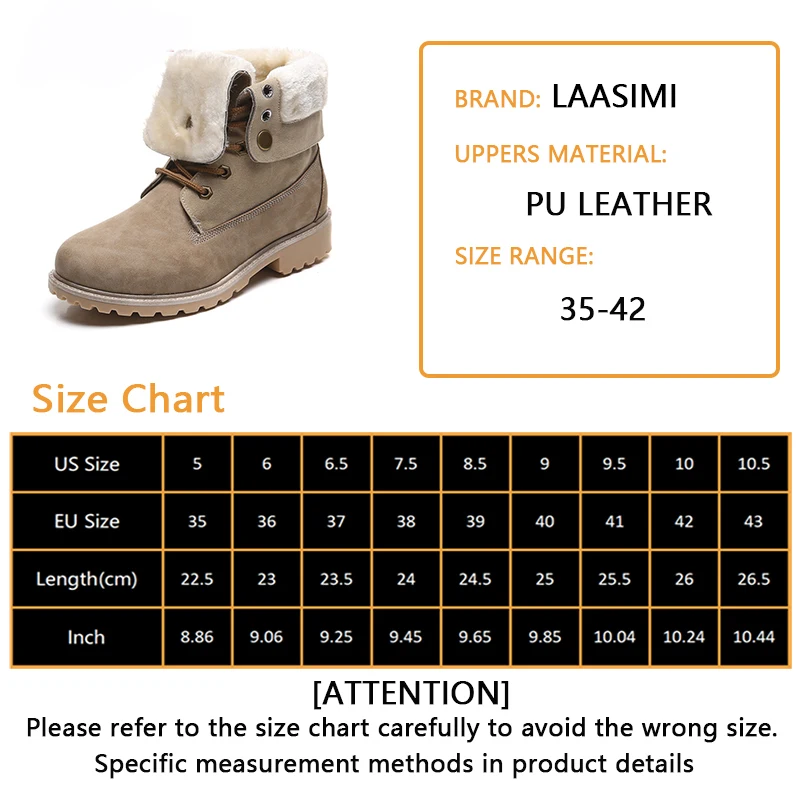 Ботинки LAASIMI женские на плоской подошве теплые полусапожки камуфляжная