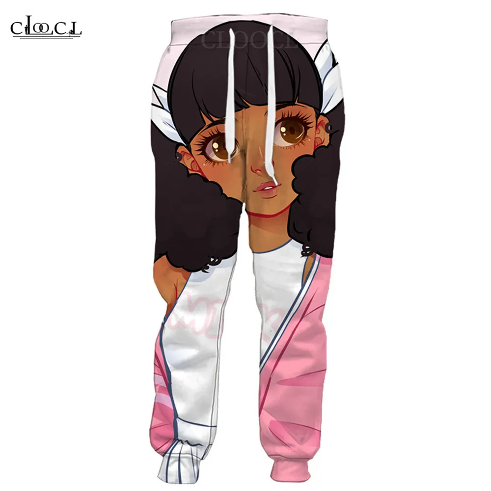 

CLOOCL Cartoon Men Jogging Pants Africa Girls Tan Ladies 3D Print Men Clothing Women Sweatpants Casual Harajuku Sports Trousers