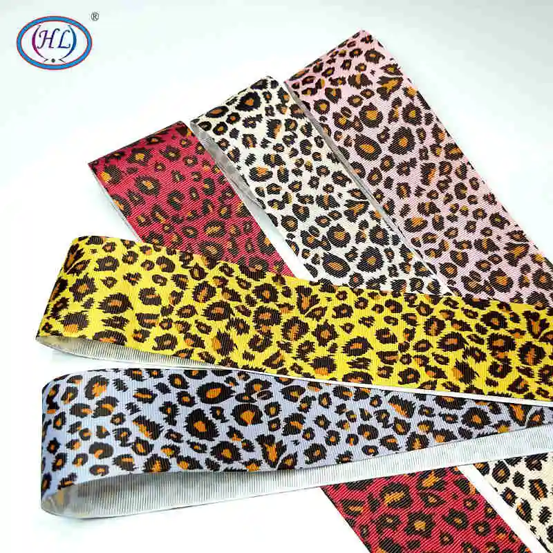 Sale Hl 50mm 2yards/5yards Leopard Grosgrain Ribbons Wedding Party Decoration Diy Sewing Gift Wrapping Christmas Ribbon Real | Дом и сад