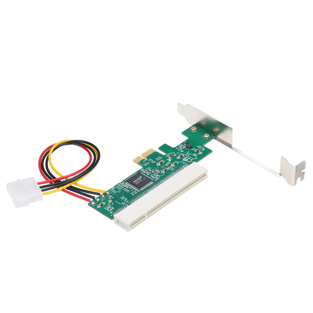 PCI Express к адаптер карта E конвертер с 4Pin блок питания Поддержка 32 бит 33 МГц