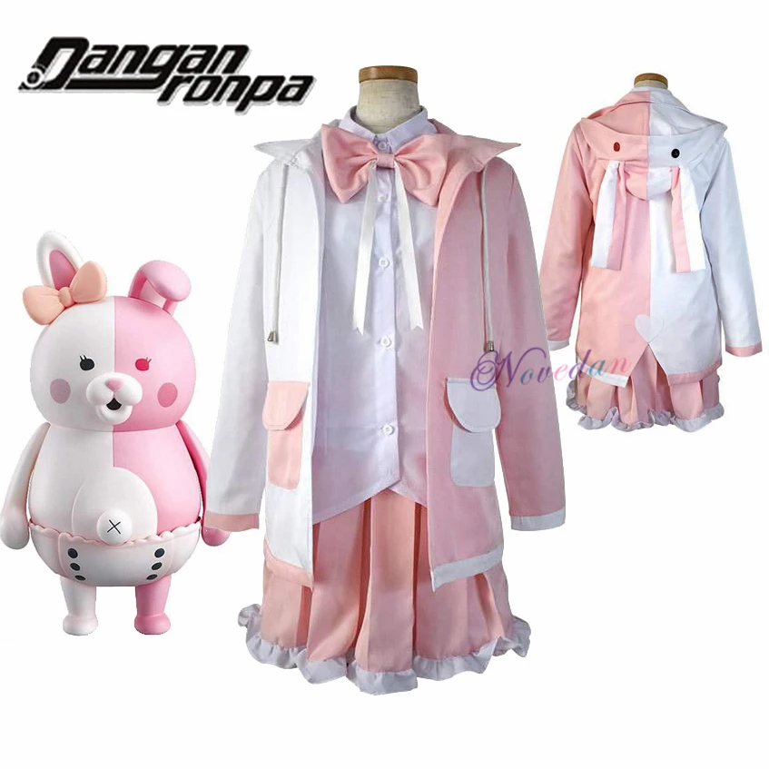 Anime Danganronpa Monomi Cosplay Costume Dangan Ronpa 2: Goodbye Despair Uniform Clothes Carnival Party Dress Women Cute Suit