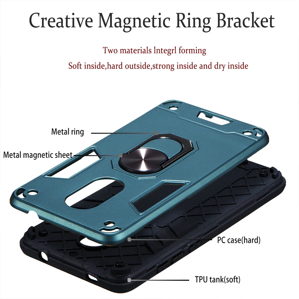 Противоударные автомобильные чехлы с кольцом для каркаса Redmi Note 4 мягкая