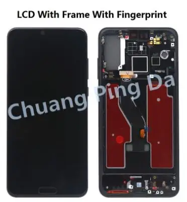 Black with framefing TFT 6," lcd для huawei P20 Pro lcd с рамкой дисплей экран сенсорный дигитайзер сборка P20 Pro CLT-AL01 lcd P20 Plus дисплей - Цвет: Black with framefing
