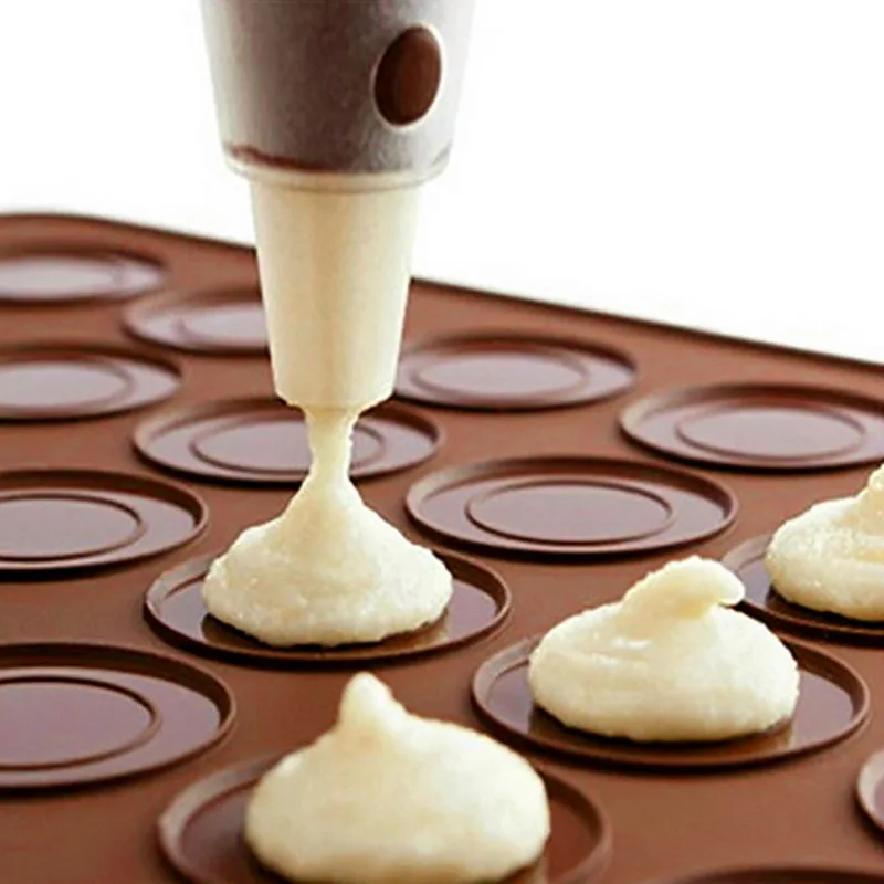 48-Cavity Silicone Macaron Macaroon Pastry Oven Baking Mould Sheet Mat Kitchen Tools Non-stick DIY Bakeware | Дом и сад