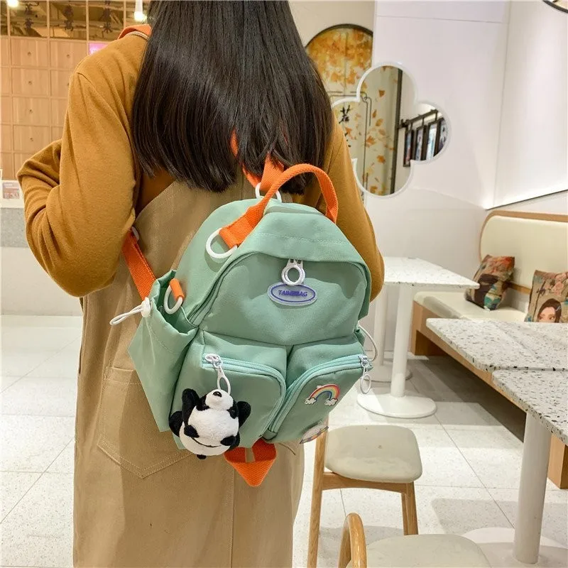 School Bags Kawaii New Mini Backpack Waterproof And Anti-theft  Harajuku Style Fashion Women Nylon Fabric  children bag mochilas