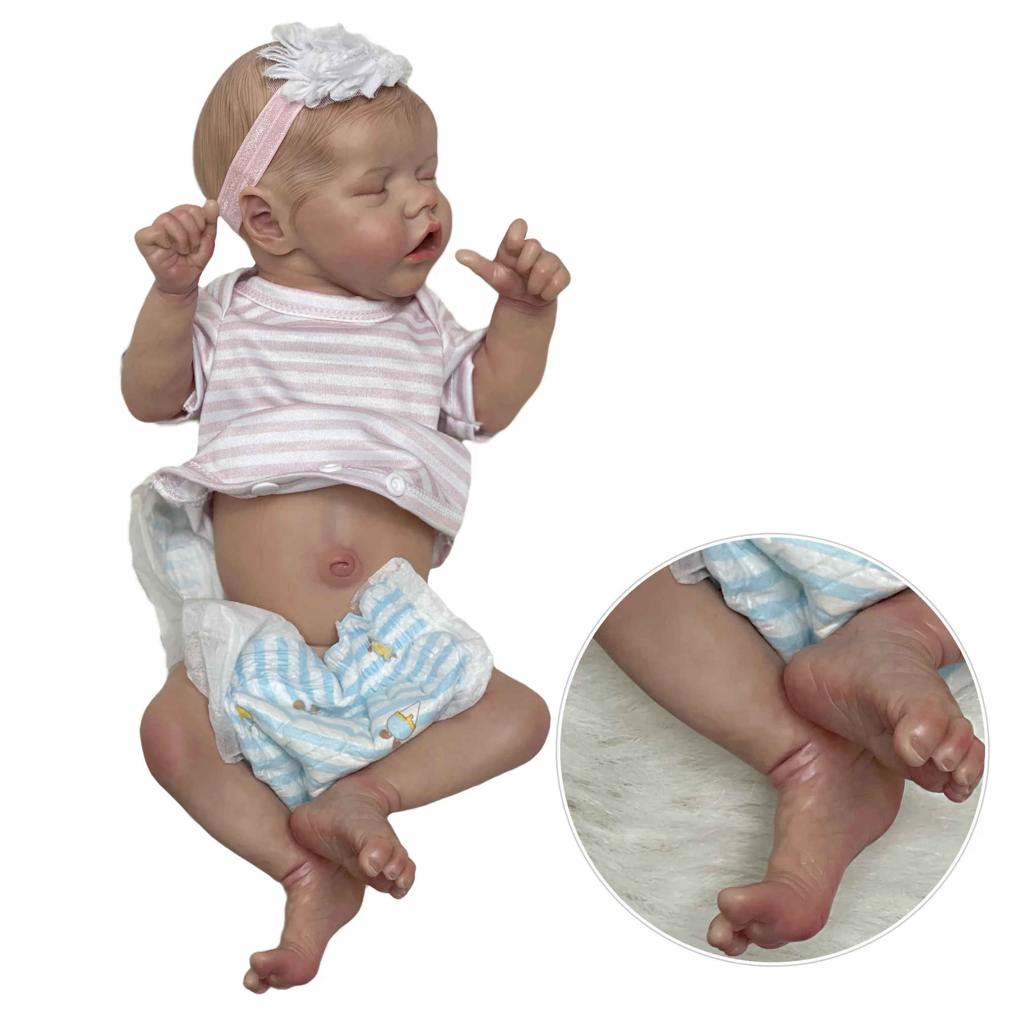 

Кукла новорожденная из мягкого винила ручной работы, 16 дюймов