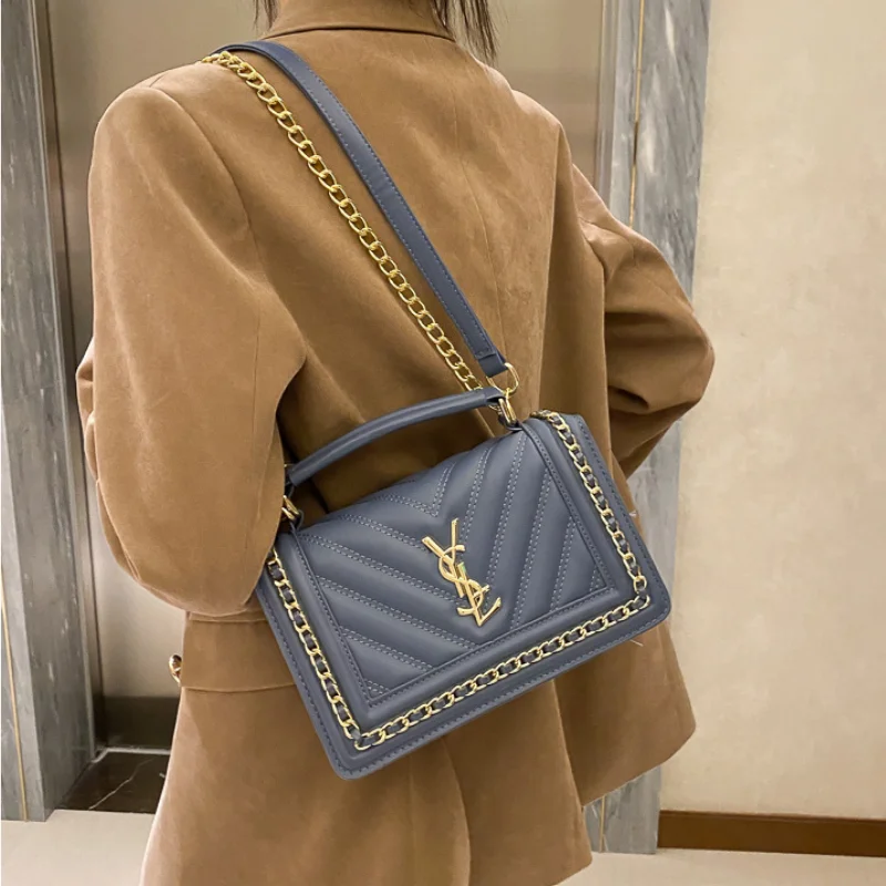 

Crossbody Bags for Women 2021 New Luxury Women Bag Women Designer Chain Shoulder Bag PU Leather Clutch Bag Handbags and Purse
