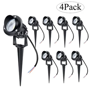 Светодиодный водонепроницаемый садовый светильник COB, уличная, с шипами освещение для газона, Точечный светильник для дорожек в саду, 220 В переменного тока, 3 Вт, 5 Вт, 10 Вт, 12 В постоянного тока