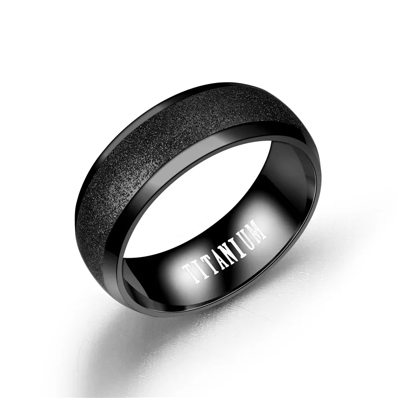 

Fashion Stainless Steel Frosted Ring Gold Men Casual Classic Ring Couple Wedding Trendy Exquisite Gift Jewelry