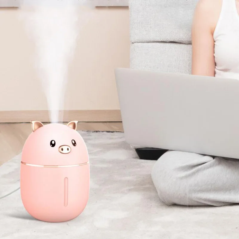350mlair увлажнитель USB Luftbefeuchter Kalter Nebel Mini Luftbefeuchter 30 Minuten Zuhause автоматический диффузор эфирного масла - Цвет: Розовый
