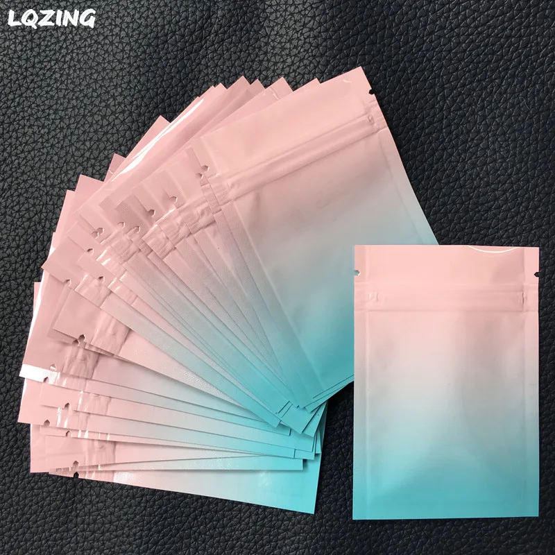 80pcs Pink/Blue Top Feed Foil Zip lock Bags Food Pouch Kitchen Tools Mylar Aluminum Tea Pouches Storage Bag Small | Дом и сад