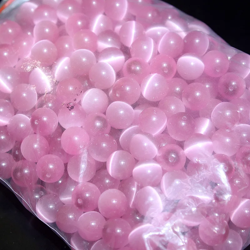Оптовая продажа розовый белый синий Кошачий глаз круглые бусины 4 14 мм стеклянные