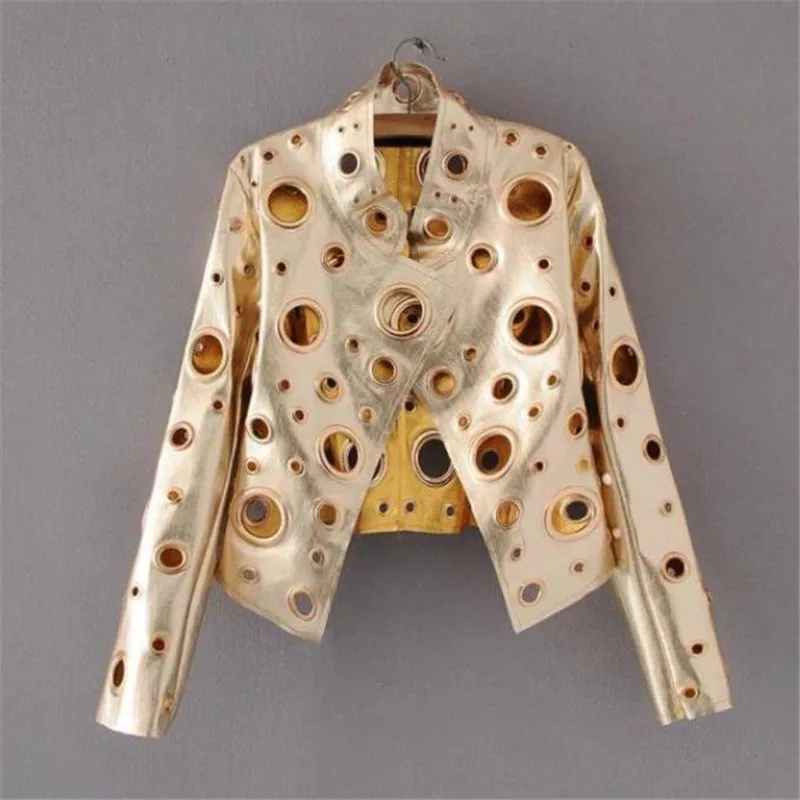 Осенне-зимняя женская кожаная куртка мотоциклетная из ПУ кожи короткая с длинным