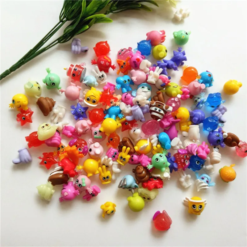 

New 50pcs/bag Mini Cute Lovely Puppet Big Eye Expression Doll Micro Landscape Action Figures for Capsule Egg Kids Children Toys