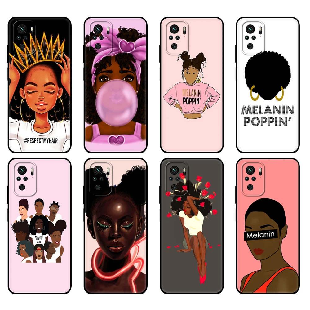 Черный чехол из ТПУ для Xiaomi Redmi 9T, чехол для Redmi Note 9T, Note 10 Pro, чехол 2bunz Melanin Poppin Aba