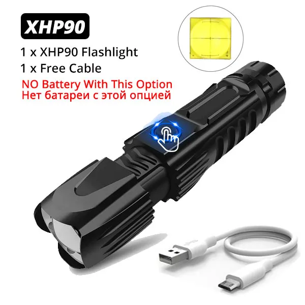 Package G Xlamp XHP90 самый мощный флэш-светильник XHP70 тактический флэш-светильник XHP50 USB Zoom фонарь для охоты 26650 безопасный молоток - Испускаемый цвет: Package G