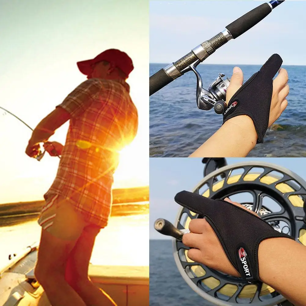 

Two-finger Throwing Rod Control Line Fishing Gloves Sh Finger Special Non-slip Outdoor Gloves Thumb Fishing And Z9y0