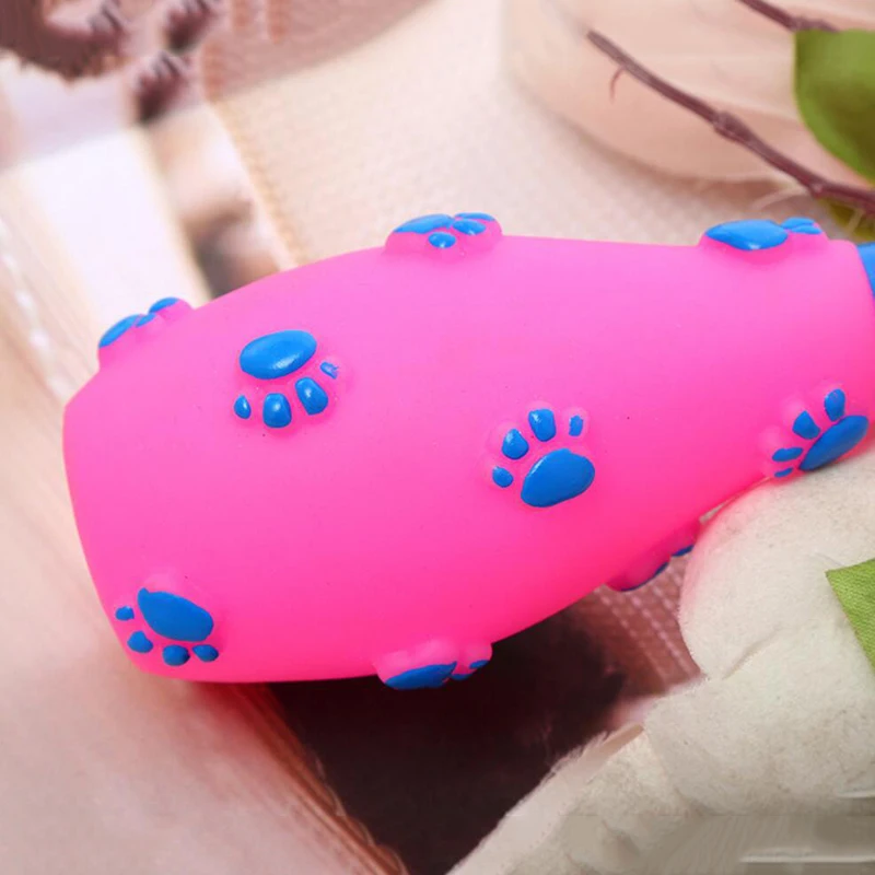 Игрушки для домашних животных собак звуковой Боулинг с узором лапы пищалка