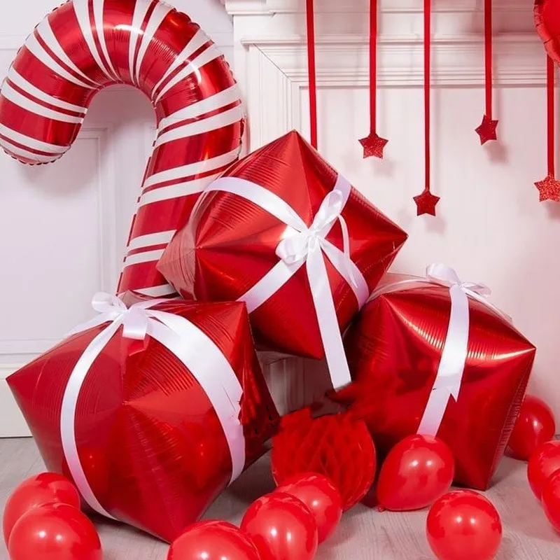 

Christmas Balloon Christmas Crutch Lollipop Santa Claus Gifts Box Ballon Kids Favor Merry Christmas Decor For Home 2023