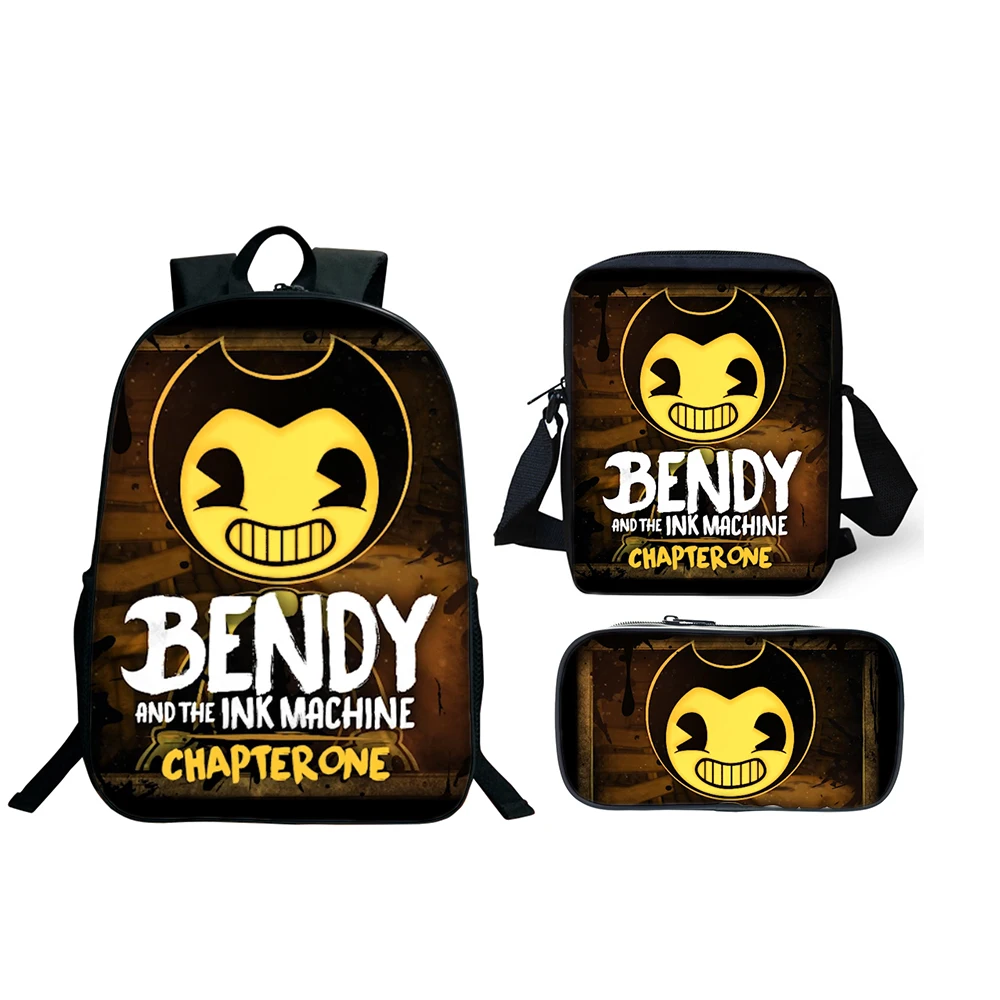 3 шт./компл. рюкзаки Bendy And The Ink Machine для мальчиков и девочек Комплекты сумок игр в