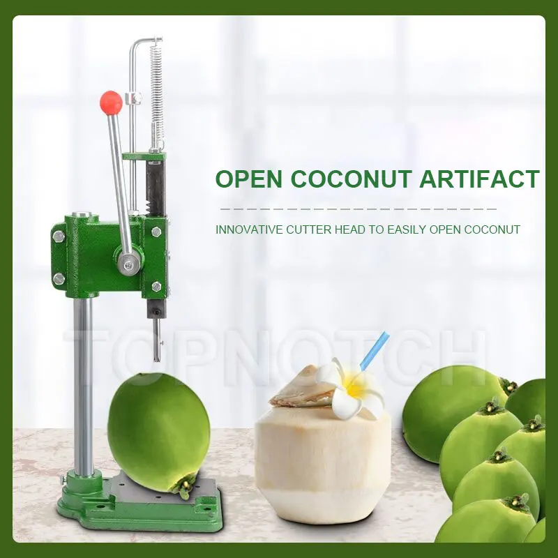 Commercial Coconut Opener Lid Machine Stainless Steel Coco Water Punch Tap For Green Coconuts Easy Control Tool