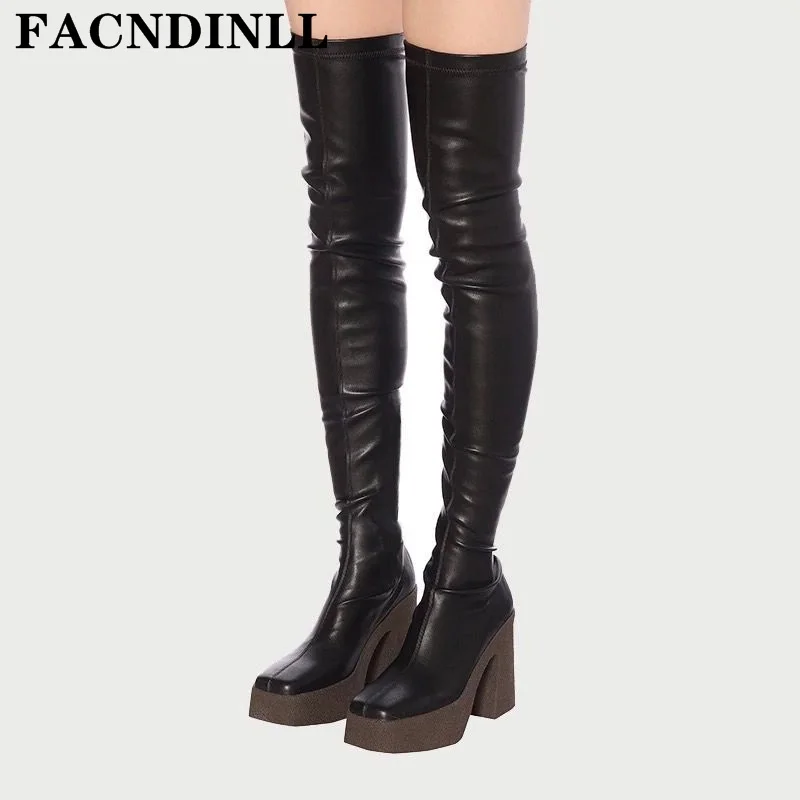 Новинка 2020 Брендовые женские сапоги привлекательные Сапоги выше колена на
