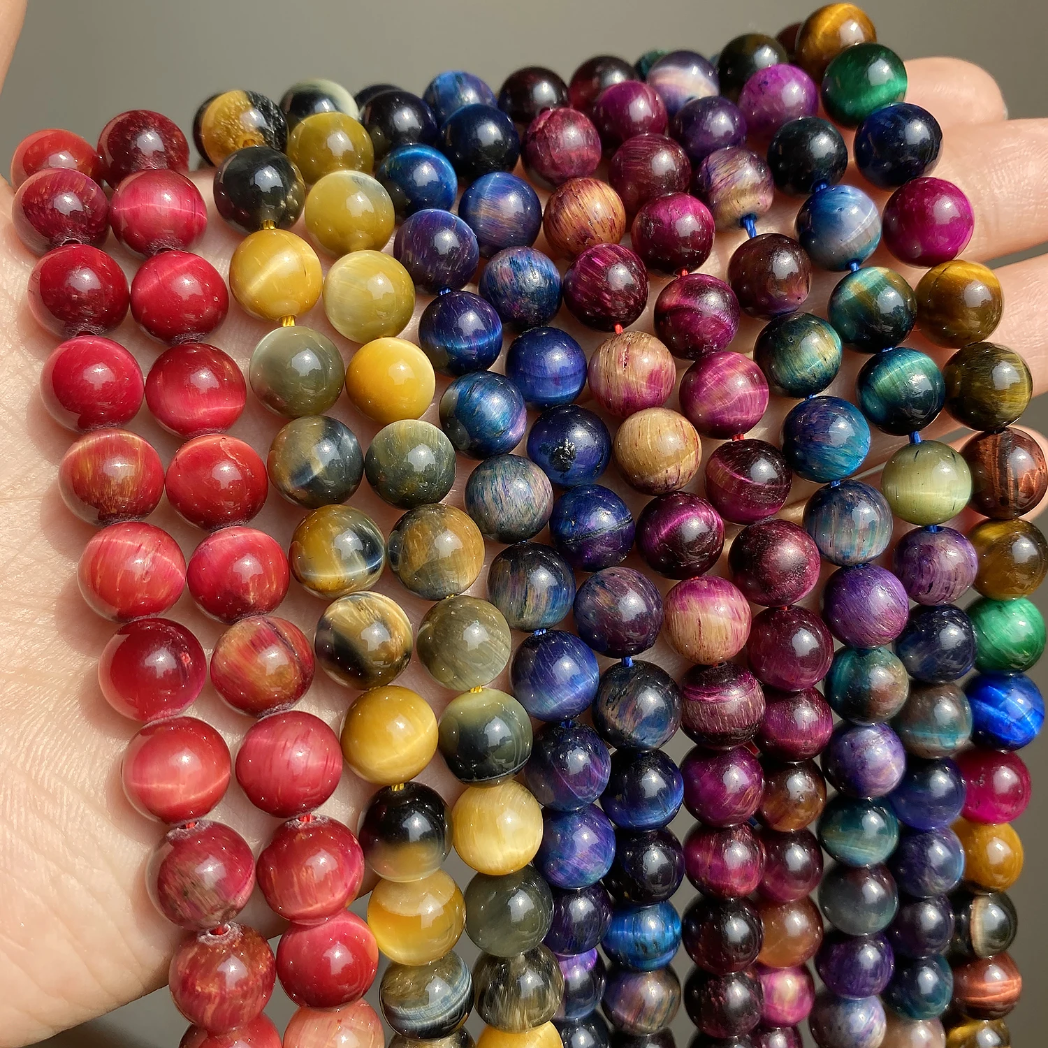 Оптовые натуральные каменные бусины желтого тигрового глаза круглой формы для создания украшений своими руками браслет 15" выбрать размер 4/6/8/10/12/14 мм.