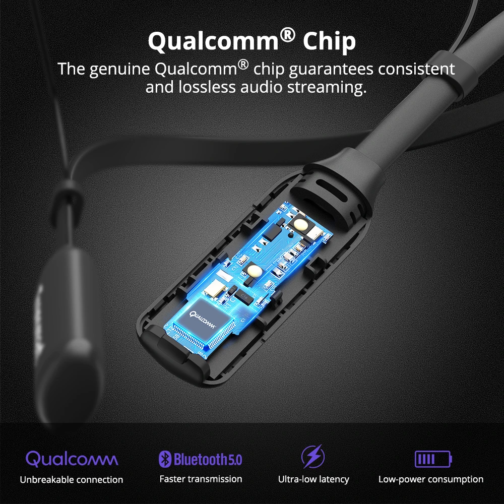 Беспроводные наушники Tronsmart Encore S2 Plus Bluetooth 5 0 чип Qualcomm голосовое управление