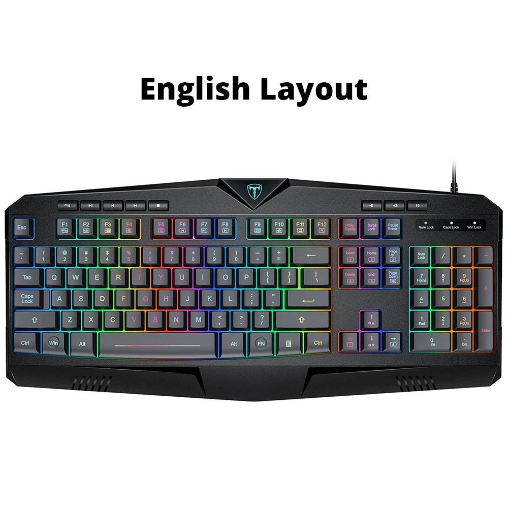 VicTsing PC232 игровая клавиатура 112 клавиш Проводная Механическая клавиатура RGB светильник с защитой от привидения английская клавиатура для портативных ПК