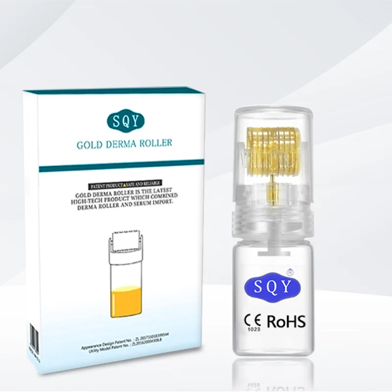 Дермальный валик в комплекте Hydra Microneedle Auto Derma Stamp титановый 192PIN Dermaroller Meso уход за