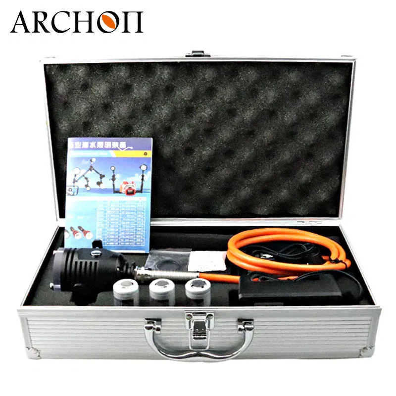 ARCHON DH30 II фонарь для дайвинга 3* CREE XM-L2 U2 LEDs max 3600 люмен подводный 100 м погружение свет фотография свет+ батарея
