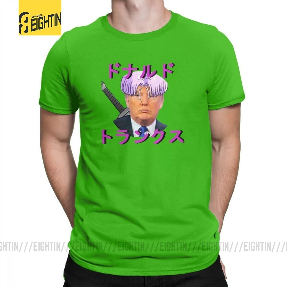 Vaporwave футболки Donald J trunks Футболка Мужская Высокое качество футболки с коротким рукавом большой размер хлопок смешной Стильный плюс - Цвет: Зеленый