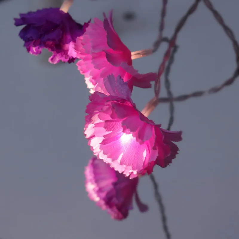 

Led purple string light simulation rose flower string lamp wedding decoration