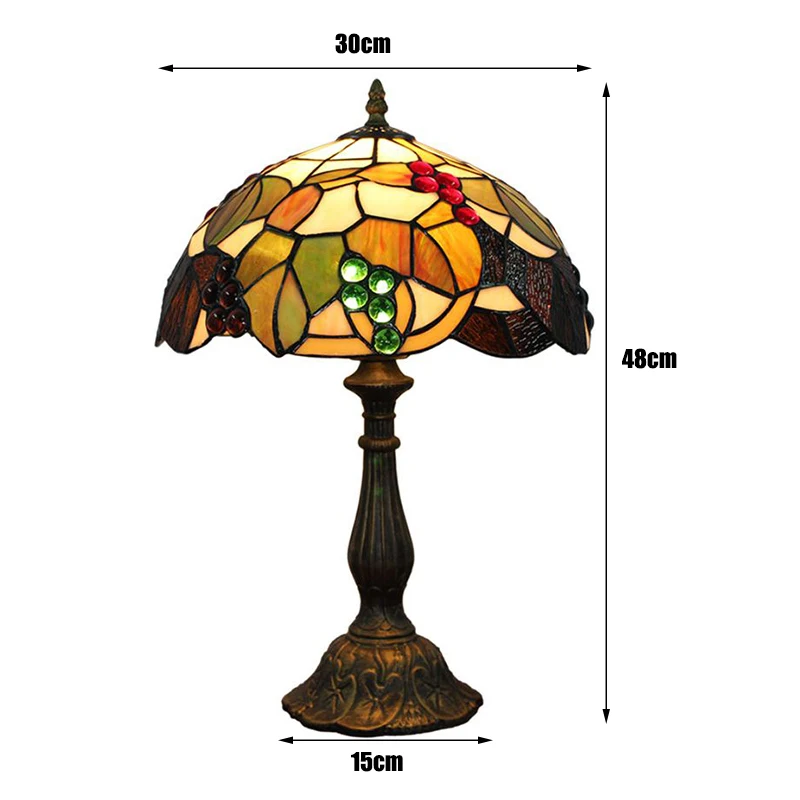 Wooerfu настольная лампа Тиффани 30 см прикроватный светильник в европейском стиле